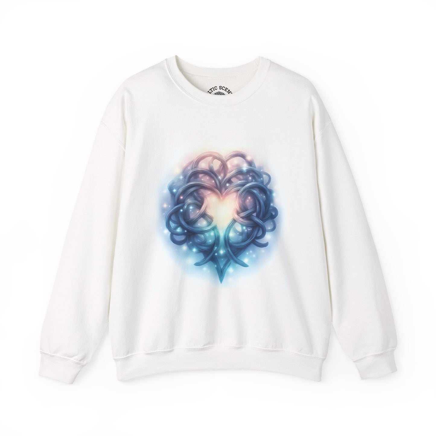 Heartfelt Unisex Crewneck Sweatshirt - Cozy Gift for Couples, Valentine's Day Sweatshirt, Funky Heart Design, Everyday Comfort, Unique [...] - Celtic Scents