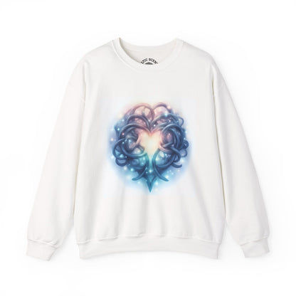 Heartfelt Unisex Crewneck Sweatshirt - Cozy Gift for Couples, Valentine's Day Sweatshirt, Funky Heart Design, Everyday Comfort, Unique [...] - Celtic Scents