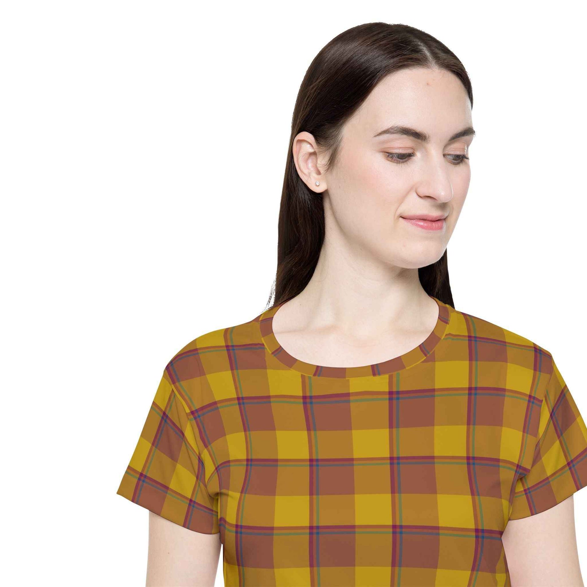 Plaid Sports Jersey, Cheer Top, Athletic Wear, Everyday Casual Tee, Gift for Sports Fans, Comfortable Sports Apparel