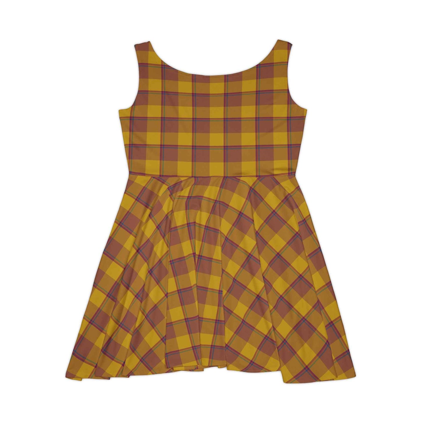 Autumn Plaid Skater Dress | Casual Day Dress, Fall Fashion, Vintage Style, Everyday Wear, Special Occasions, Perfect Gift