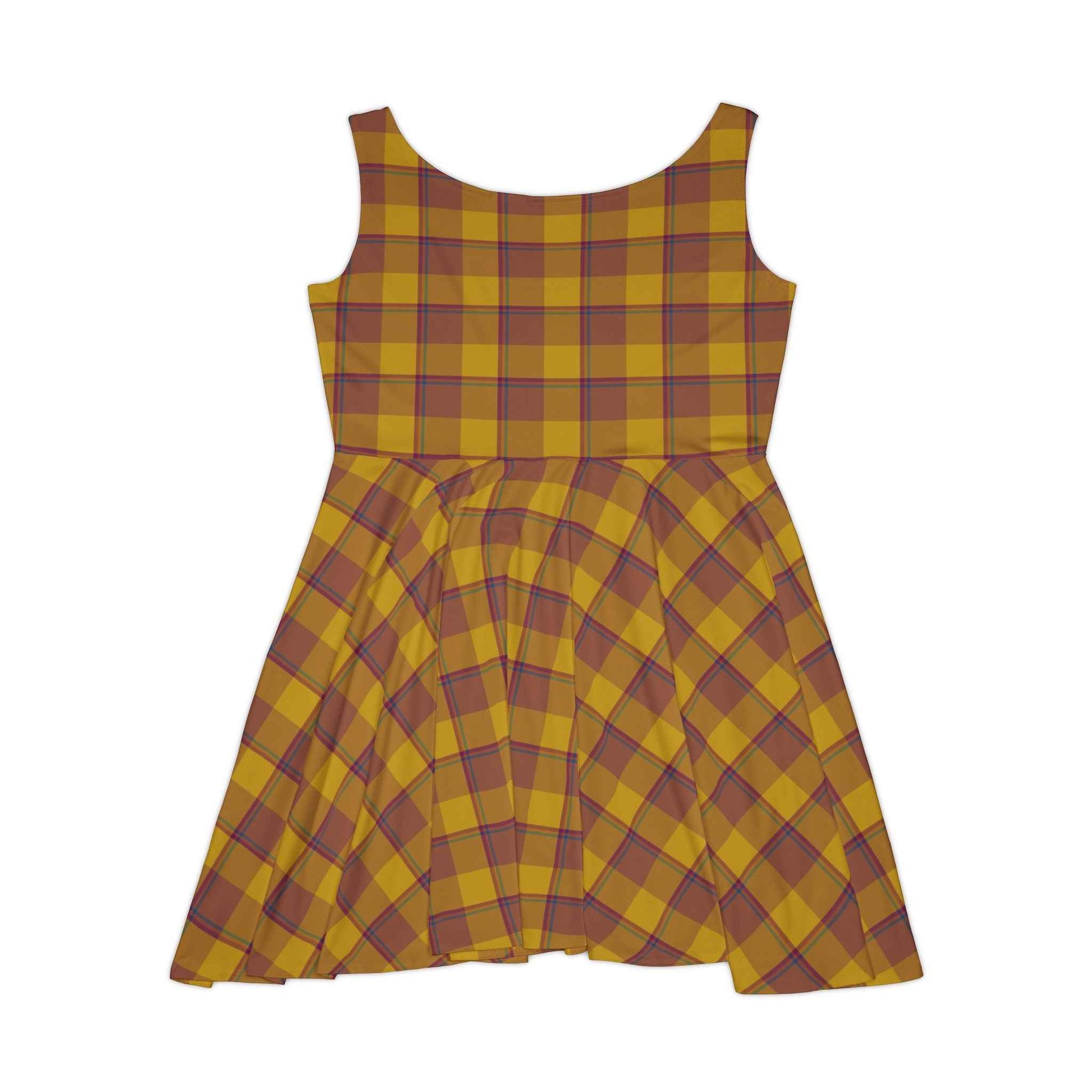 Autumn Plaid Skater Dress | Casual Day Dress, Fall Fashion, Vintage Style, Everyday Wear, Special Occasions, Perfect Gift