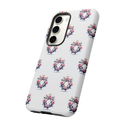 Floral Phone Case, Tough Cases for Women, Cute Celtic Knot Floral Design iPhone Cover, Gift for Her, Stylish Tech Accessories