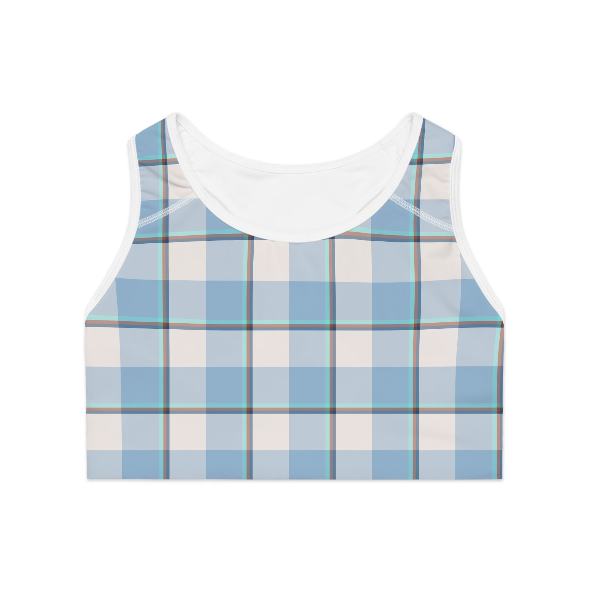 Plaid Sports Bra for Athletes, Workout Top, Fitness Gear, Activewear, Yoga Bra, Trendy Sports Wear - Celtic Scents