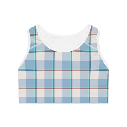 Plaid Sports Bra for Athletes, Workout Top, Fitness Gear, Activewear, Yoga Bra, Trendy Sports Wear - Celtic Scents