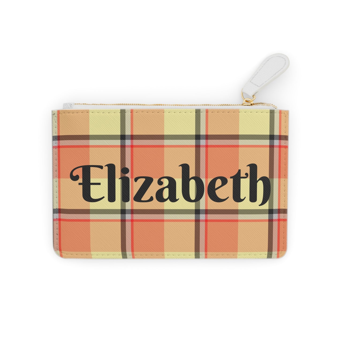 Personalized Plaid Mini Clutch Bag, Stylish Wristlet, Custom Makeup Pouch, Fashion Accessory, Gift for Her, Everyday Use - Celtic Scents