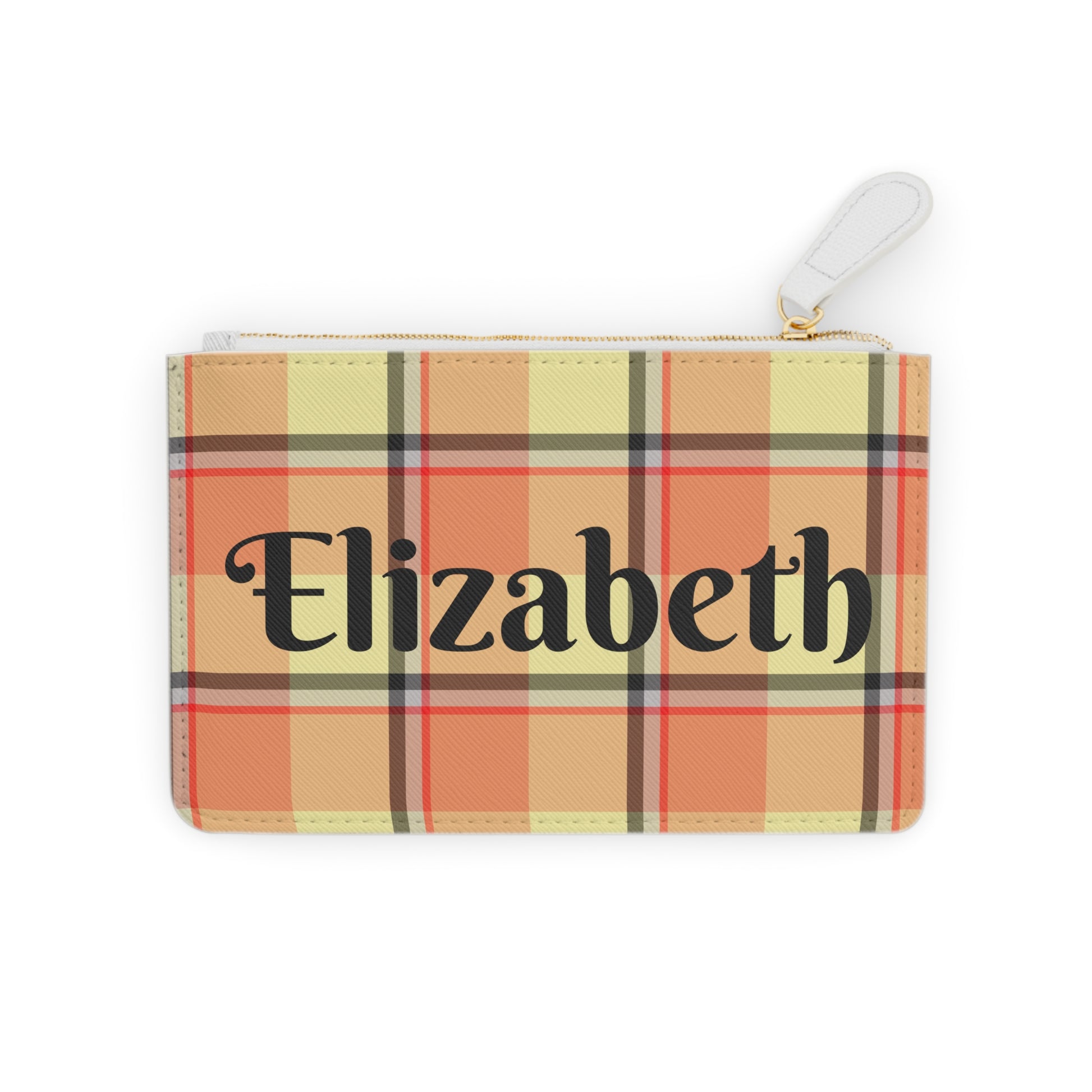 Personalized Plaid Mini Clutch Bag, Stylish Wristlet, Custom Makeup Pouch, Fashion Accessory, Gift for Her, Everyday Use - Celtic Scents
