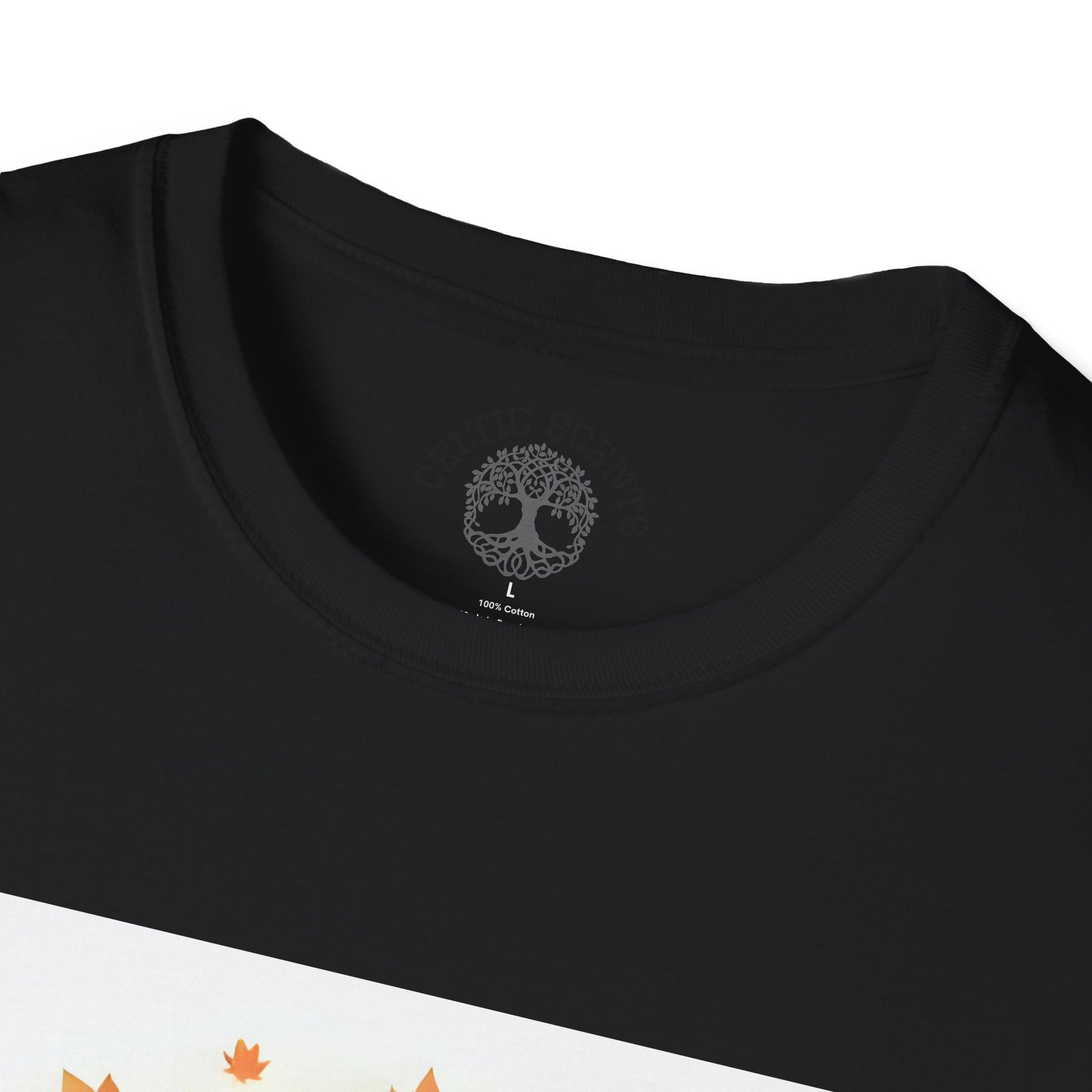Autumn Tree Graphic T-Shirt, Fall Tee for Nature Lovers, Unisex Softstyle T-Shirt, Gift for Thanksgiving, Cozy Casual Wear - Celtic Scents