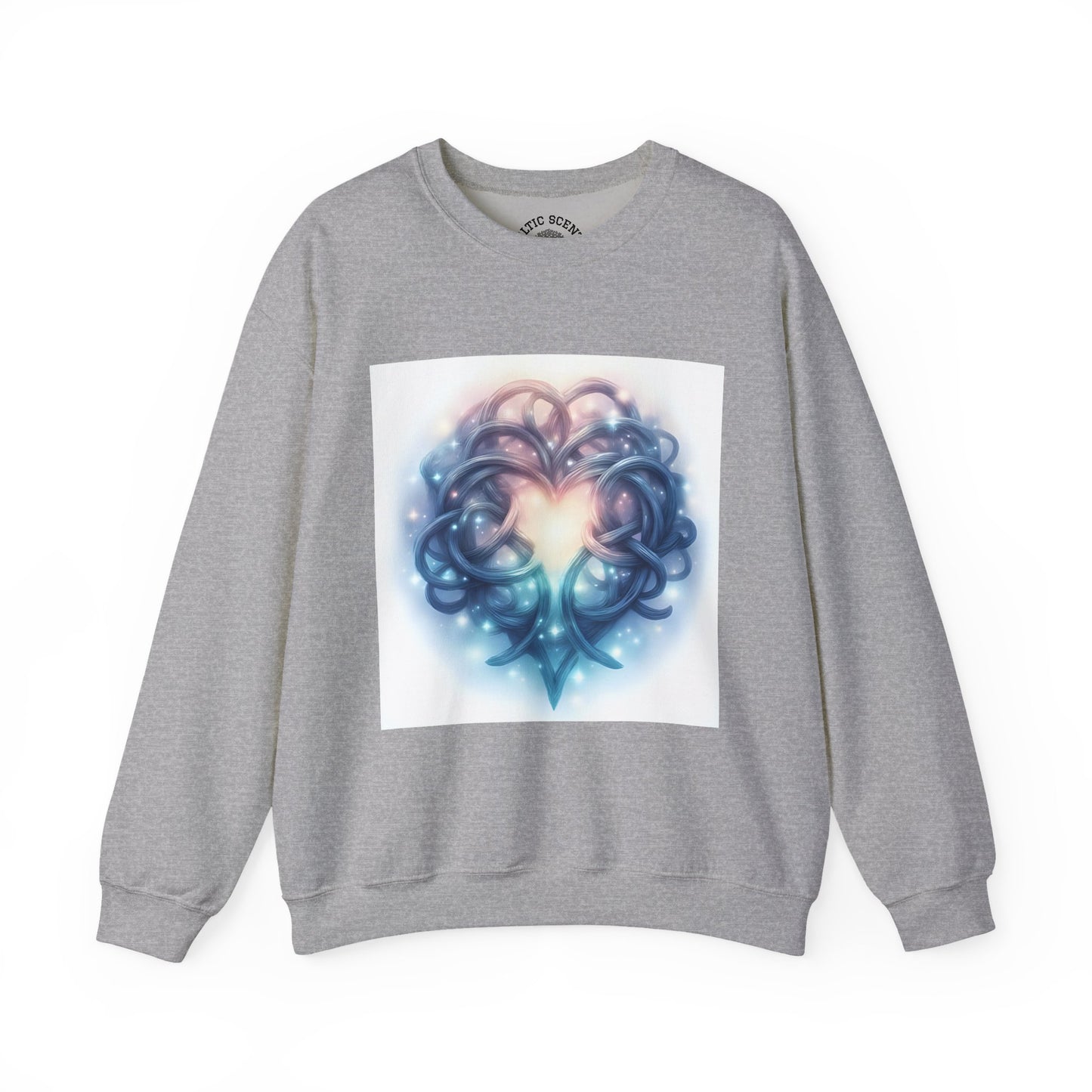 Heartfelt Unisex Crewneck Sweatshirt - Cozy Gift for Couples, Valentine's Day Sweatshirt, Funky Heart Design, Everyday Comfort, Unique [...] - Celtic Scents