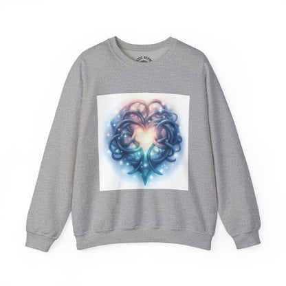 Heartfelt Unisex Crewneck Sweatshirt - Cozy Gift for Couples, Valentine's Day Sweatshirt, Funky Heart Design, Everyday Comfort, Unique [...] - Celtic Scents