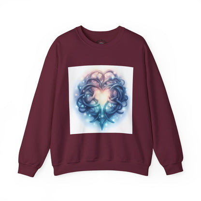 Heartfelt Unisex Crewneck Sweatshirt - Cozy Gift for Couples, Valentine's Day Sweatshirt, Funky Heart Design, Everyday Comfort, Unique [...] - Celtic Scents