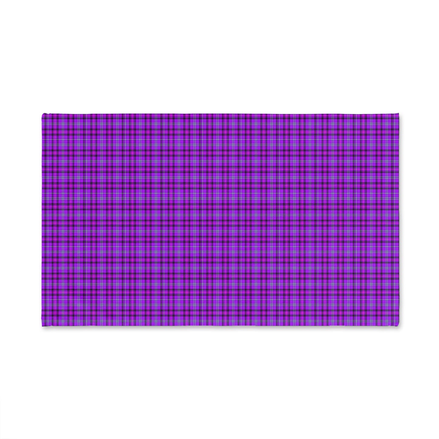 Purple Plaid Hand Towel, Cozy Kitchen Decor, Gift for Her, Bathroom Essentials, Picnic Accessory, Home Textile