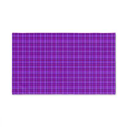 Purple Plaid Hand Towel, Cozy Kitchen Decor, Gift for Her, Bathroom Essentials, Picnic Accessory, Home Textile