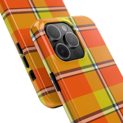 Vibrant Autumn Plaid Phone Case | Tough Phone Protector, Colorful Tech Accessory, Stylish Gift for Him/Her, Fun Birthday Present, Trendy - Celtic Scents