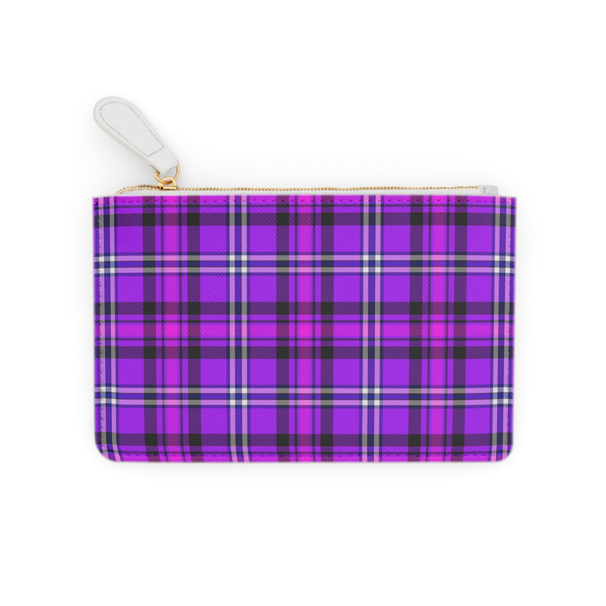 Personalized Plaid Mini Clutch Bag, Stylish Makeup Pouch, Fashion Accessory, Handbag Organizer, Gift for Her, Birthday, Holiday - Celtic Scents
