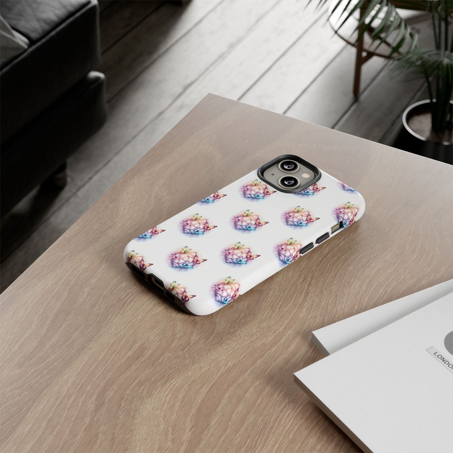Colorful Butterflies Phone Case, Tough Cases, Cute Butterfly Lover Gift, Trendy Phone Cover, Nature Print Case