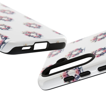 Floral Phone Case, Tough Cases for Women, Cute Celtic Knot Floral Design iPhone Cover, Gift for Her, Stylish Tech Accessories