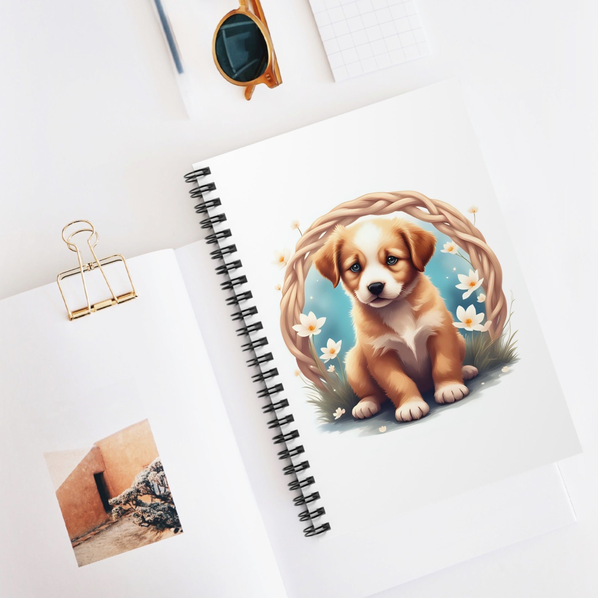 Adorable Puppy Spiral Notebook - Perfect for Note-Taking, Journaling, Gift for Dog Lovers, Stationery, School Supplies - Celtic Scents