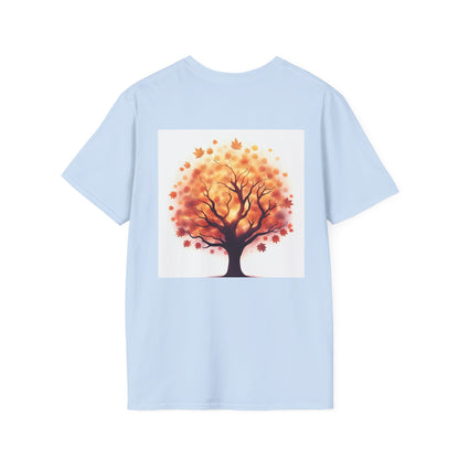 Autumn Tree Graphic T-Shirt, Fall Tee for Nature Lovers, Unisex Softstyle T-Shirt, Gift for Thanksgiving, Cozy Casual Wear - Celtic Scents
