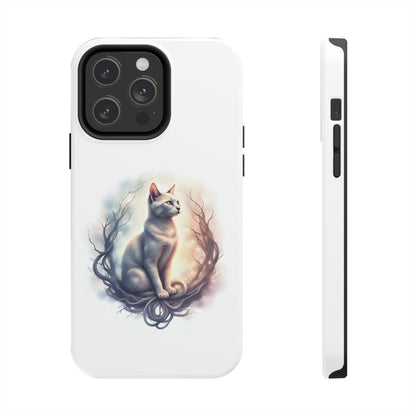 Artistic Cat Phone Case, Tough Phone Cases, Pet Lover Gift, Cat Lover Accessory, Unique Phone Cover, Protector Case - Celtic Scents