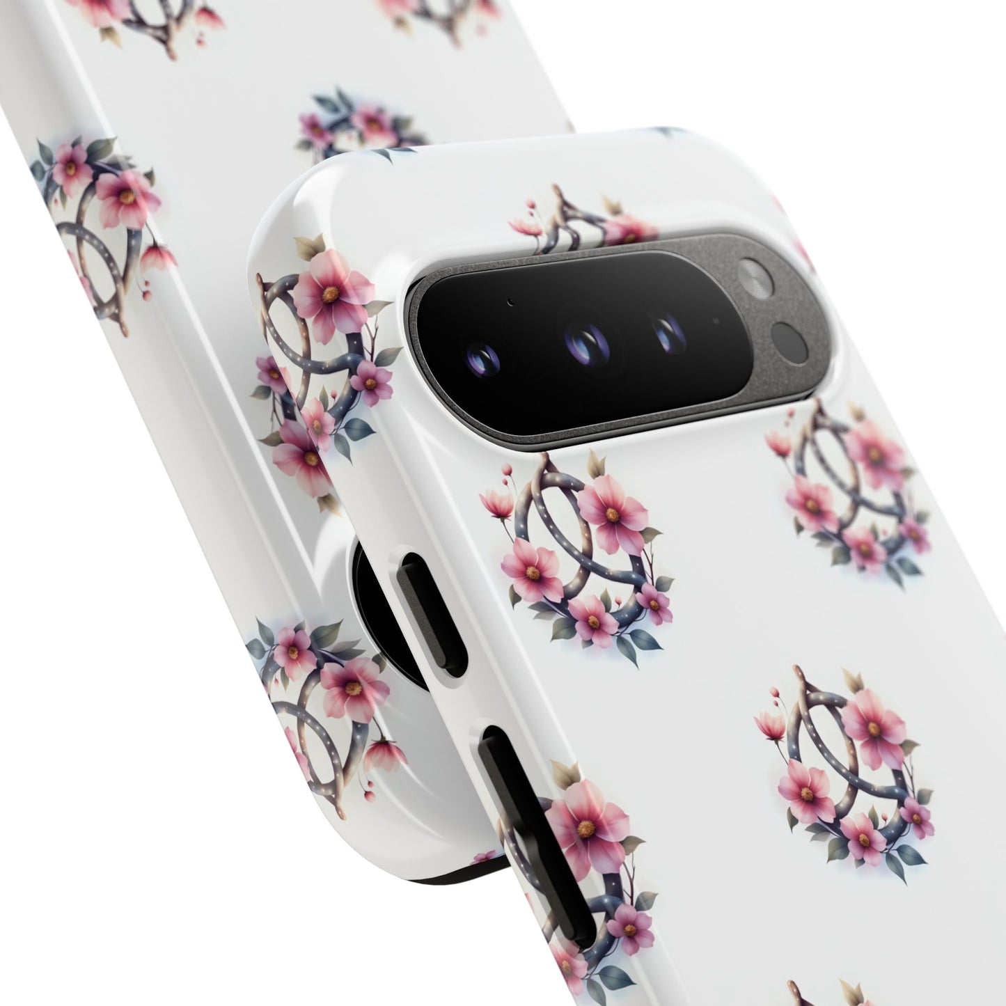 Floral Phone Case, Tough Phone Cover, Cute Protection for Mobile, Gift for Her, Celtic Knot Floral Pattern Case