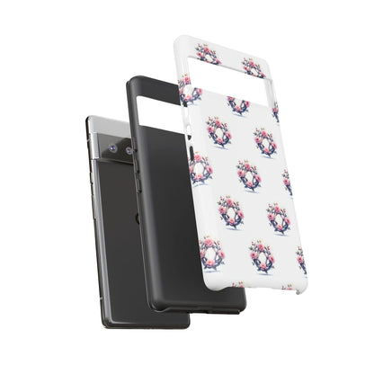 Floral Phone Case, Tough Cases for Women, Cute Celtic Knot Floral Design iPhone Cover, Gift for Her, Stylish Tech Accessories