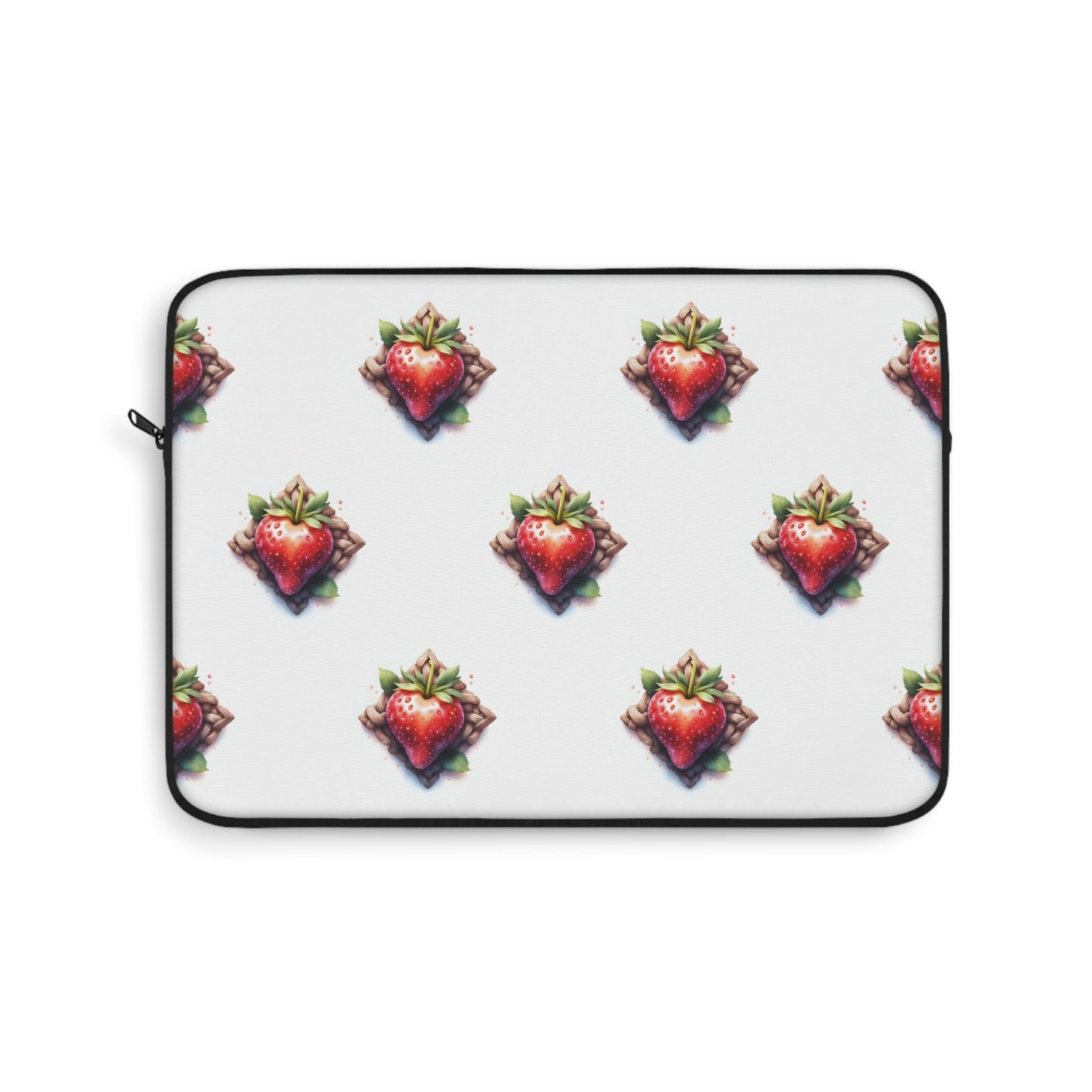 Cute Strawberry Laptop Sleeve, Floral Tech Accessory, Gift for Her, Cute School Supplies, Strawberry Design - Celtic Scents
