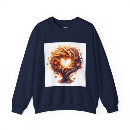 Heart Tree Crewneck Sweatshirt, Cozy Love Sweatshirt, Unisex Gift for Loved Ones, Fall Fashion, Nature-Inspired Apparel - Celtic Scents