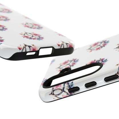 Floral Phone Case, Tough Phone Cover, Cute Protection for Mobile, Gift for Her, Celtic Knot Floral Pattern Case