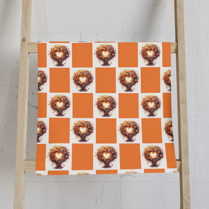Autumn Floral Hand Towel, Cozy Kitchen Decor, Fall Gift, Hostess Gift, Decorative Towel for Thanksgiving