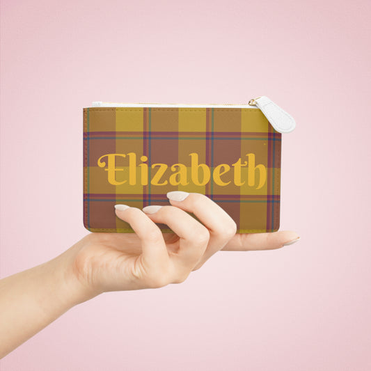 Personalized Plaid Mini Clutch Bag, Custom Name Clutch, Stylish Accessory, Trendy Gift, Fall Fashion - Celtic Scents