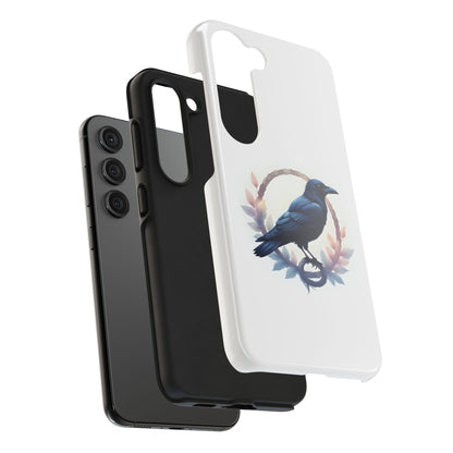 Raven Design Phone Case | Tough Protector Case, Gift for Bird Lovers, Unique Cell Phone Cover, Gothic or Nature Inspired