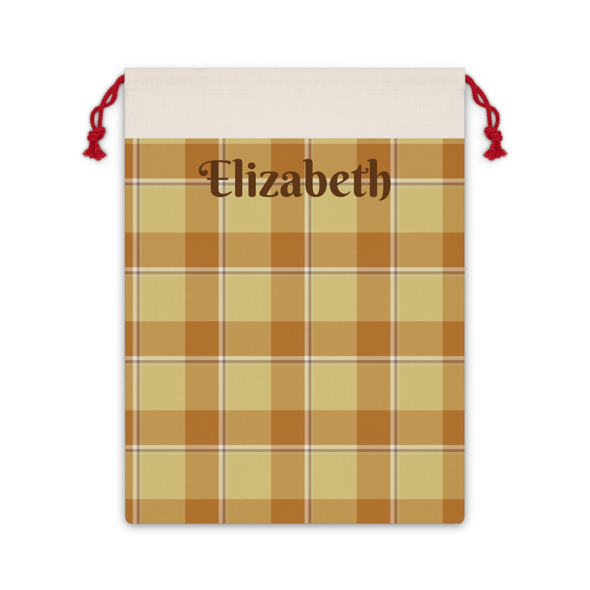 Personalized Plaid Gift Bag, Custom Gift Bag for Her, Unique Party Favor Bags, Holiday Gift Bag, Custom Name Gift Sacks - Celtic Scents