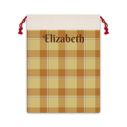 Personalized Plaid Gift Bag, Custom Gift Bag for Her, Unique Party Favor Bags, Holiday Gift Bag, Custom Name Gift Sacks - Celtic Scents