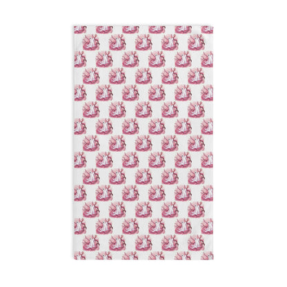 Whimsical Pink Ghost Hand Towel – Cute Bathroom Decor, Gift for Boo Lovers, Soft Cotton Towel, Kids Room Accessory, Home Spa Treat