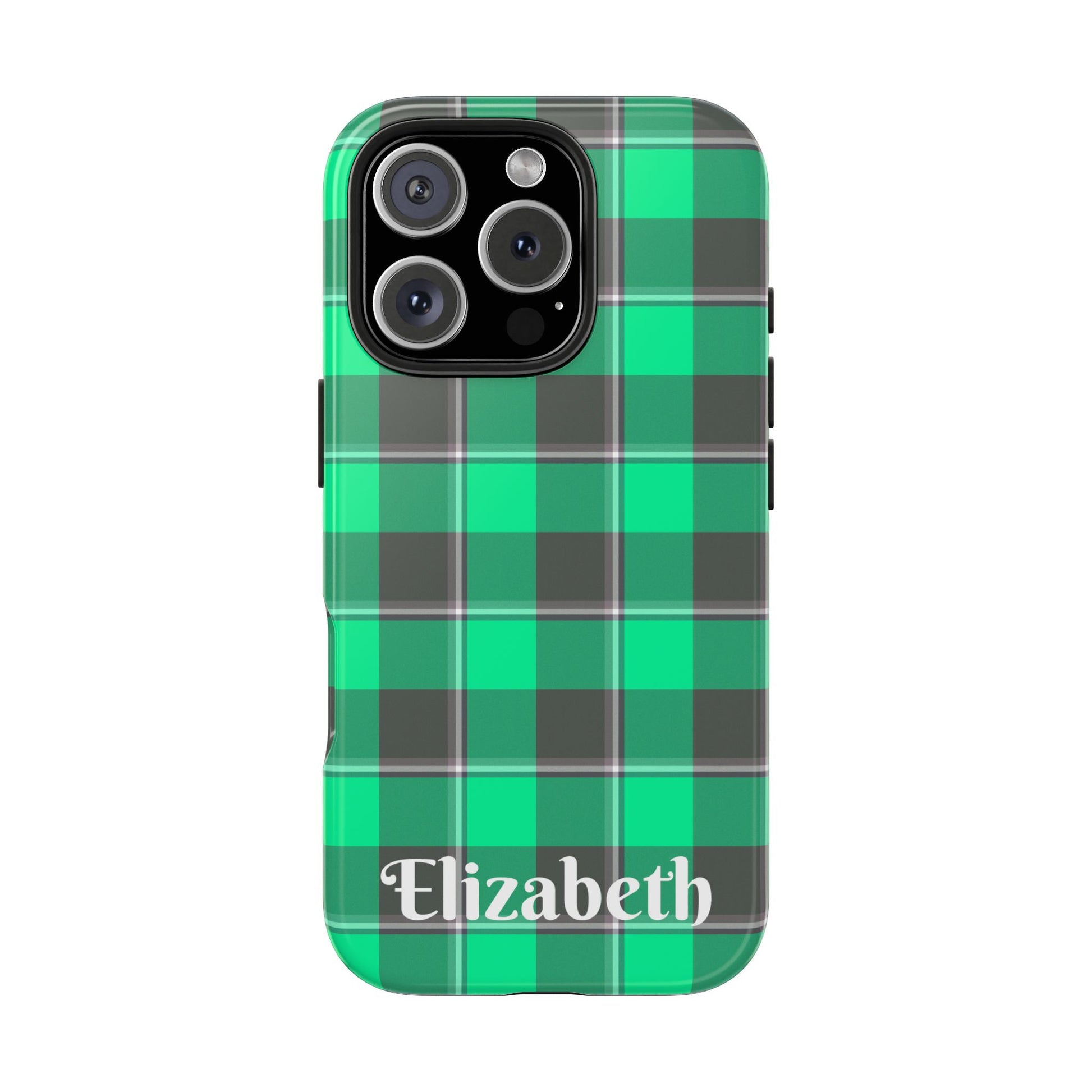 Personalized Plaid Tough Phone Case, Custom Phone Cover, Gifts for Her, Unique Cell Phone Case, Trendy Accessories, Holiday Gifts - Celtic Scents