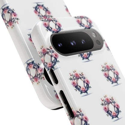 Floral Phone Case, Tough Cases for Women, Cute Celtic Knot Floral Design iPhone Cover, Gift for Her, Stylish Tech Accessories