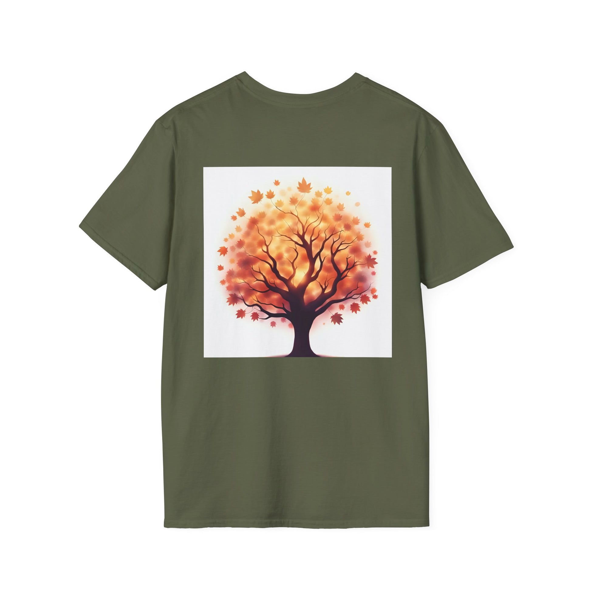 Autumn Tree Graphic T-Shirt, Fall Tee for Nature Lovers, Unisex Softstyle T-Shirt, Gift for Thanksgiving, Cozy Casual Wear - Celtic Scents