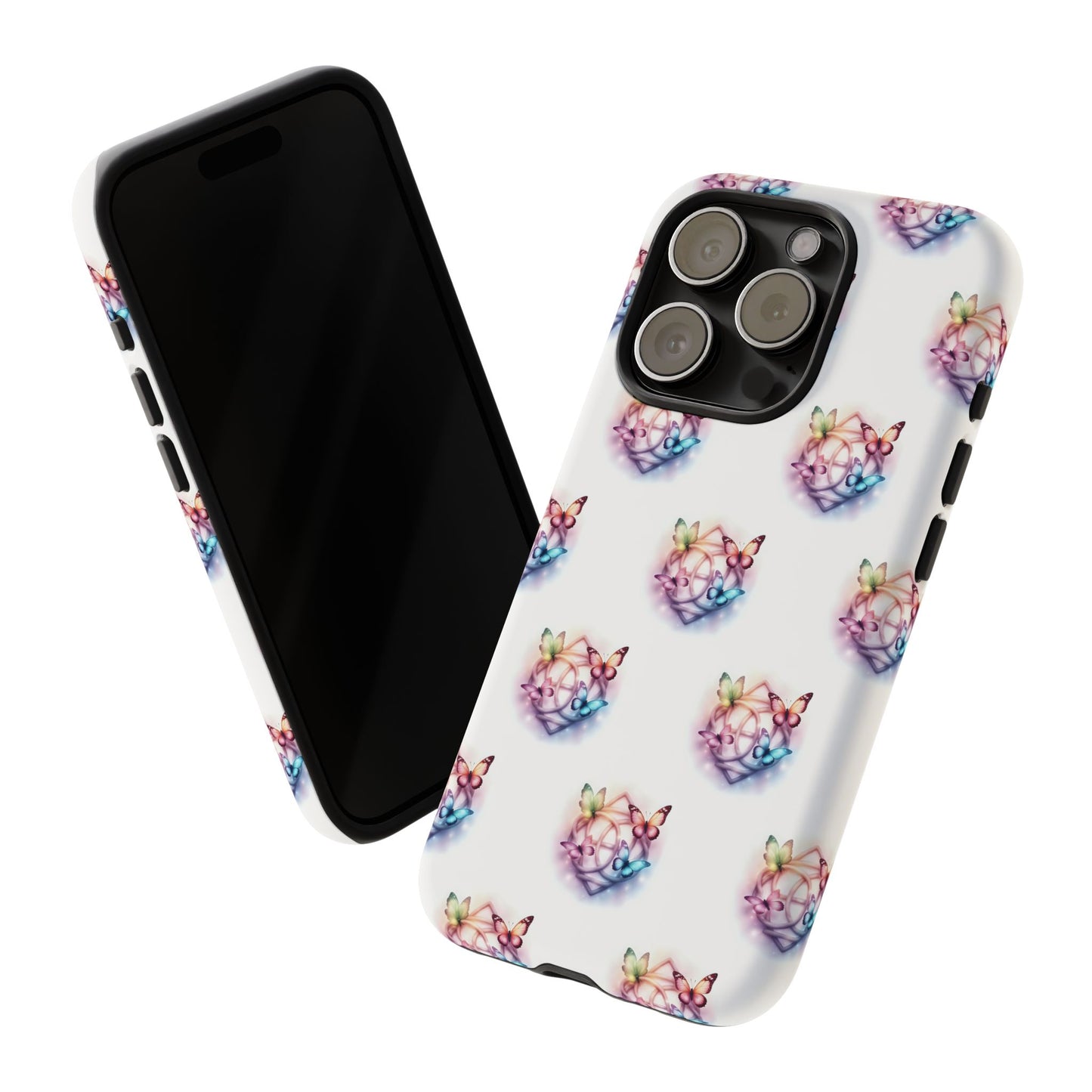 Colorful Butterflies Phone Case, Tough Cases, Cute Butterfly Lover Gift, Trendy Phone Cover, Nature Print Case