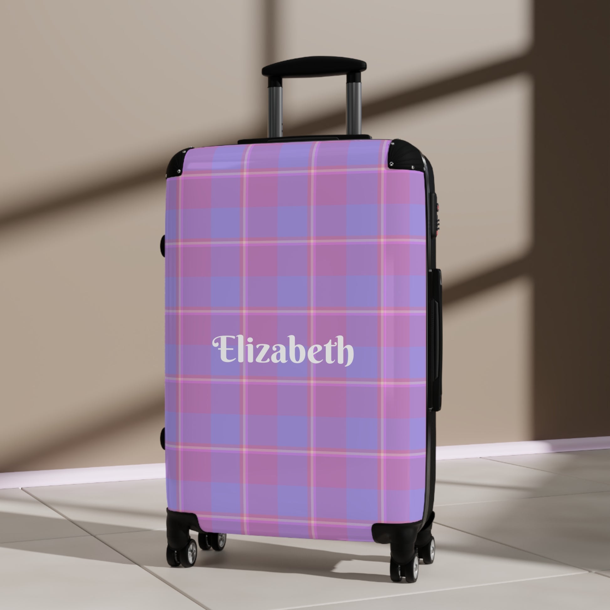 Personalized Travel Suitcase with Plaid Design, Custom Luggage, Stylish Suitcase, Travel Accessory, Unique Gift for Travelers, [...] - Celtic Scents