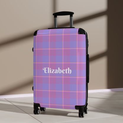 Personalized Travel Suitcase with Plaid Design, Custom Luggage, Stylish Suitcase, Travel Accessory, Unique Gift for Travelers, [...] - Celtic Scents