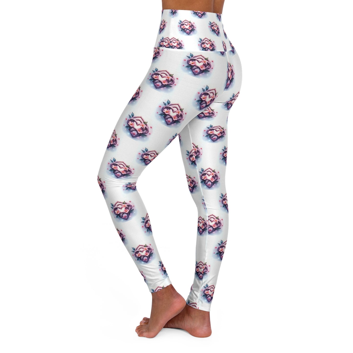 Celtic Knot Floral High Waisted Yoga Leggings, Activewear for Yoga and Fitness, Stylish Leggings for Women, Comfortable Stretch Leggings - Celtic Scents