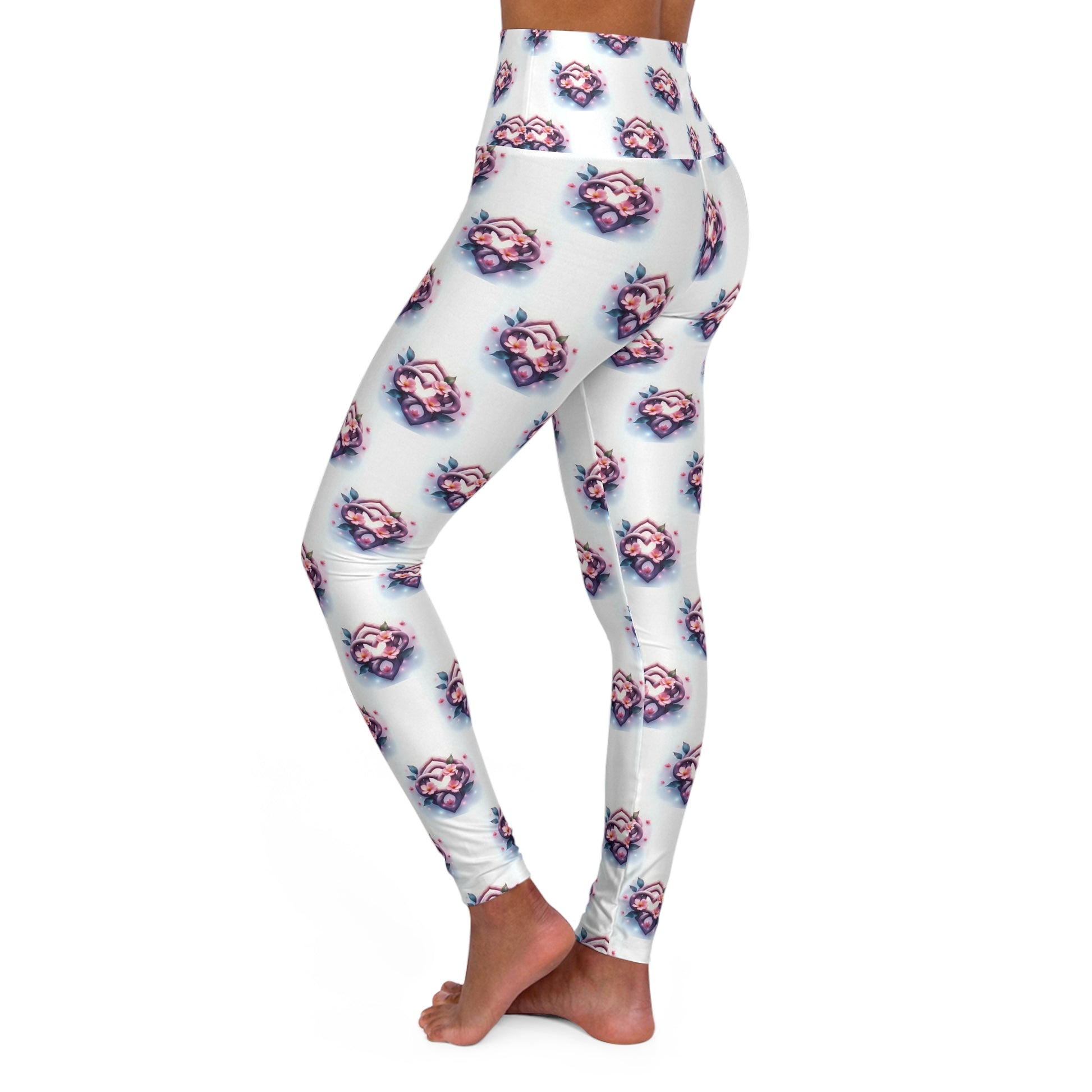 Celtic Knot Floral High Waisted Yoga Leggings, Activewear for Yoga and Fitness, Stylish Leggings for Women, Comfortable Stretch Leggings - Celtic Scents