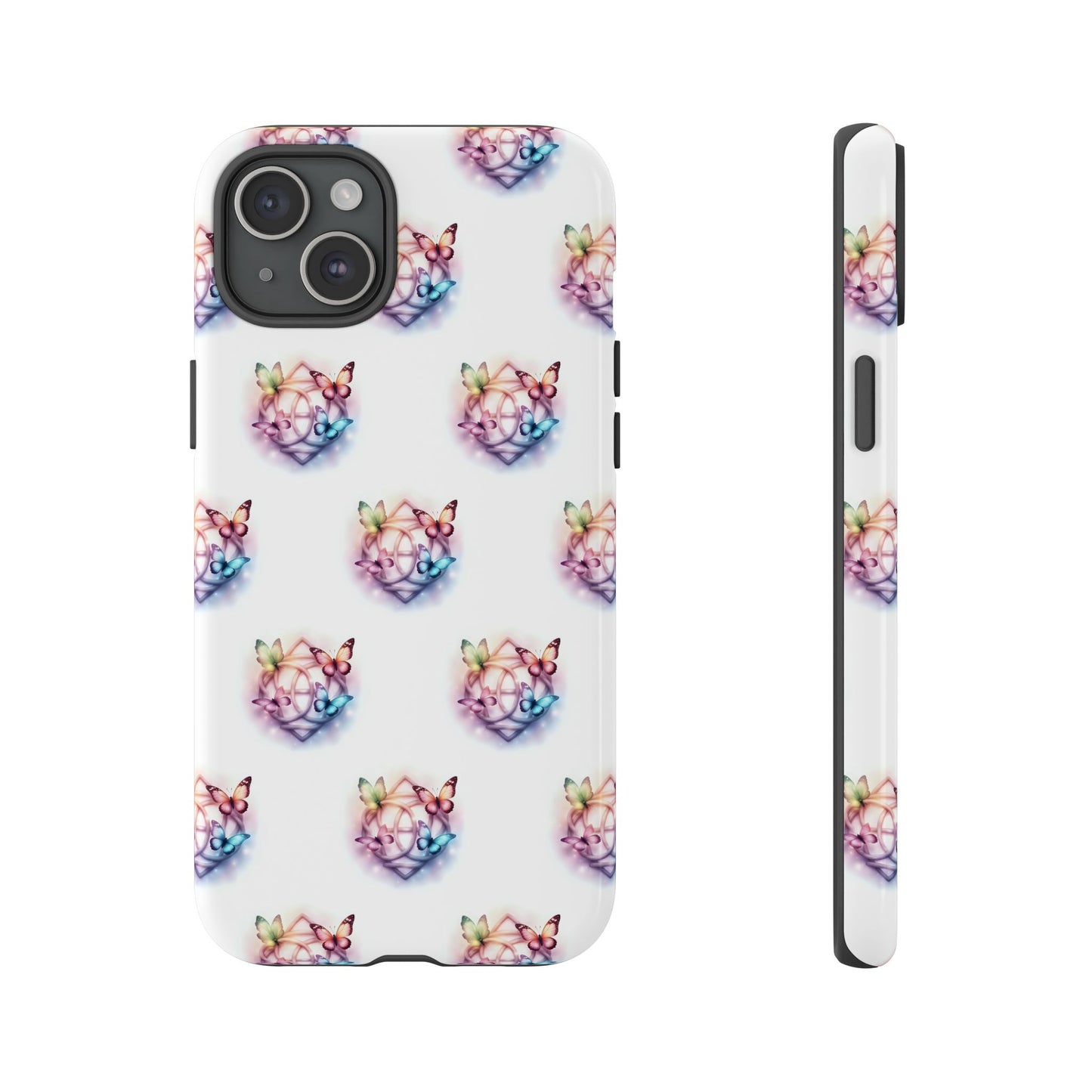 Colorful Butterflies Phone Case, Tough Cases, Cute Butterfly Lover Gift, Trendy Phone Cover, Nature Print Case