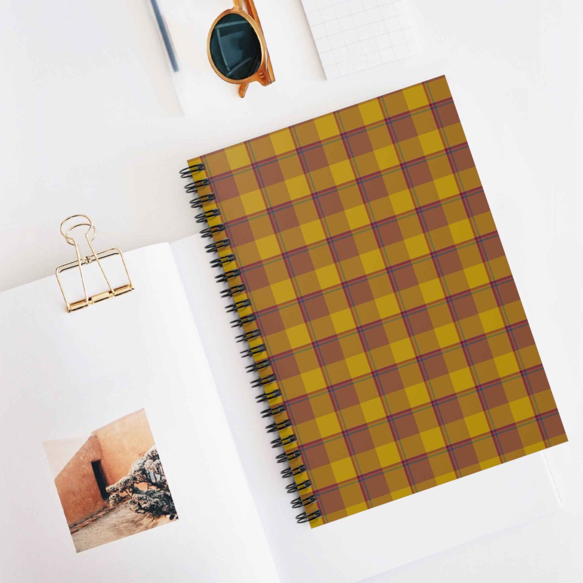 Cozy Plaid Spiral Notebook - Ruled Lines | Cute Stationery, Journaling, School Supplies, Gift for Writers, Back to School