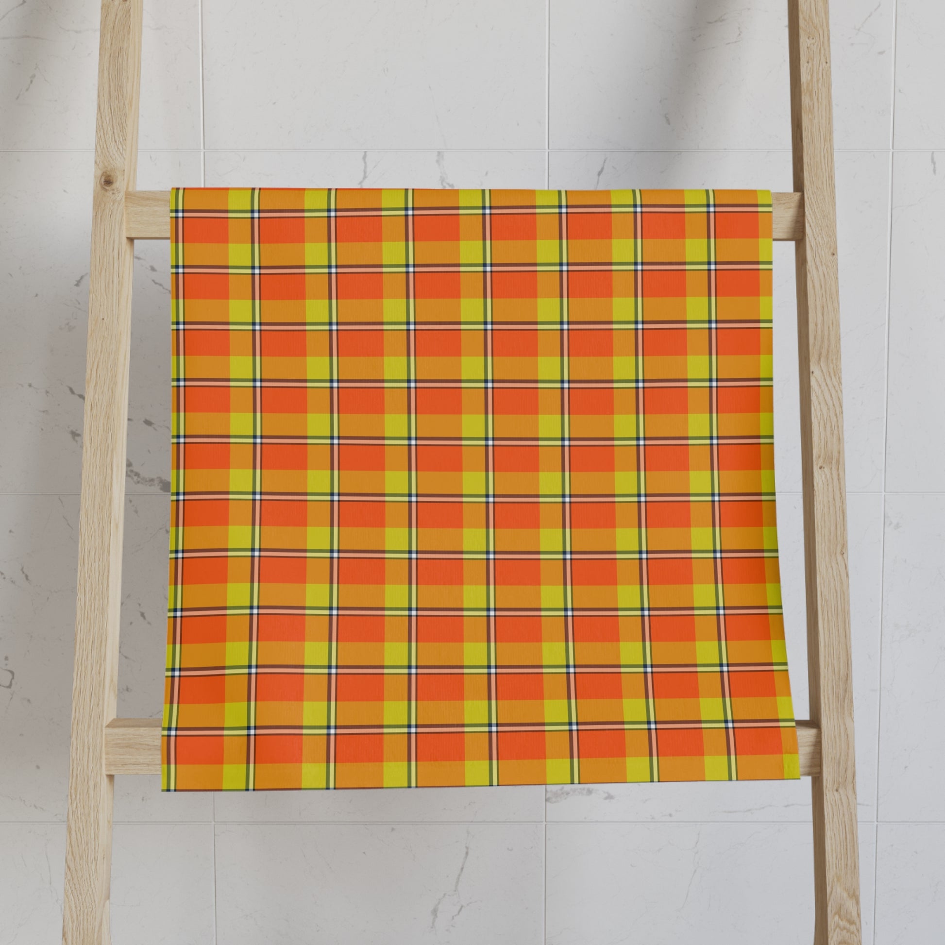 Bright Autumn Plaid Hand Towel, Kitchen Towel, Home Decor, Gift for Her, Colorful Dish Towel, Checkered Towel for Holidays - Celtic Scents
