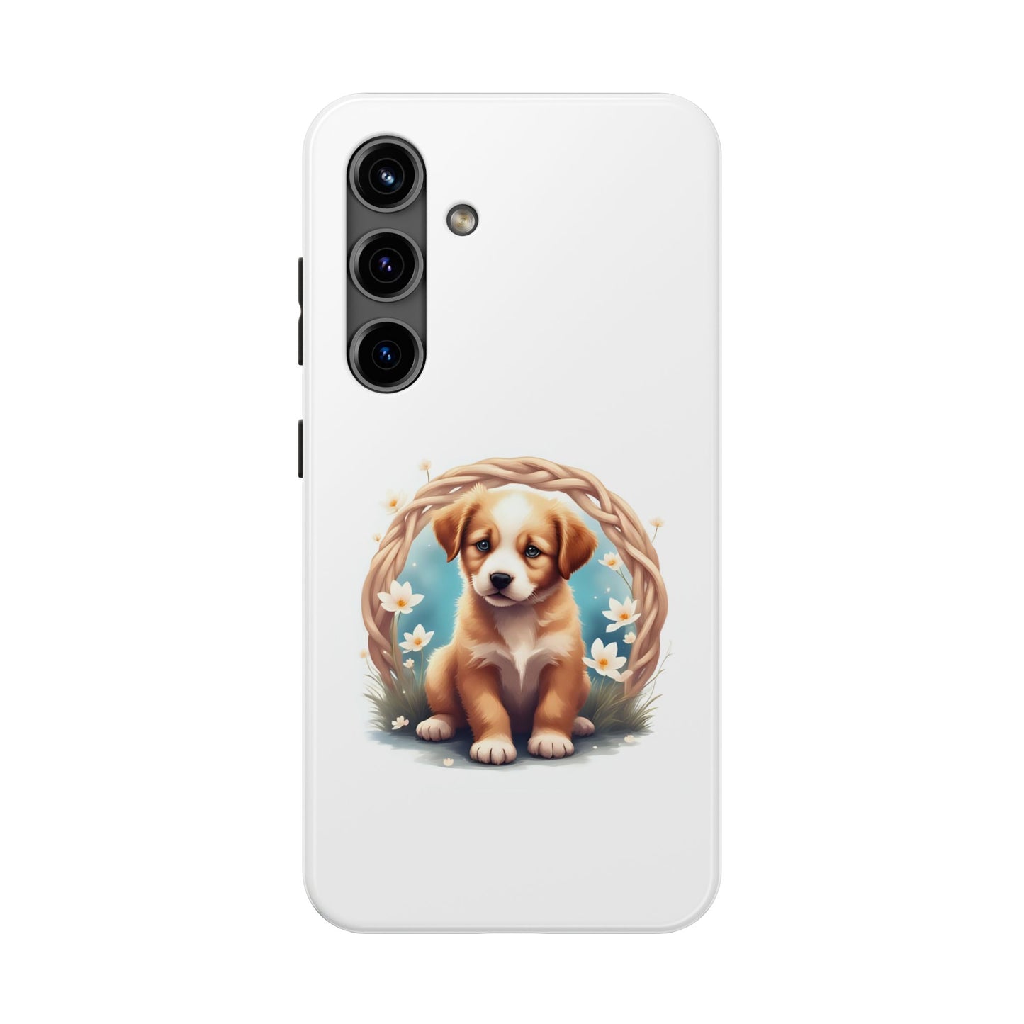 Cute Puppy Phone Case, Tough Case for Dog Lovers, Pet Gift, Protector Case for iPhone, Custom Phone Cover - Celtic Scents