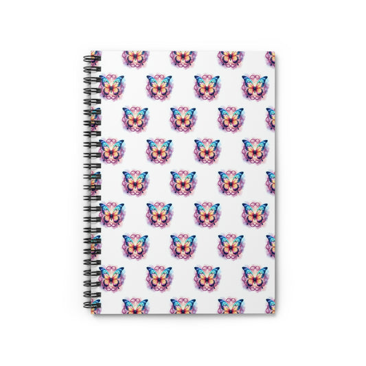 Vibrant Spiral Notebook - Whimsical Butterfly Design, Cute Journal, Gift for Butterflies Lovers, Notepad for Creative Notes, Study Planner