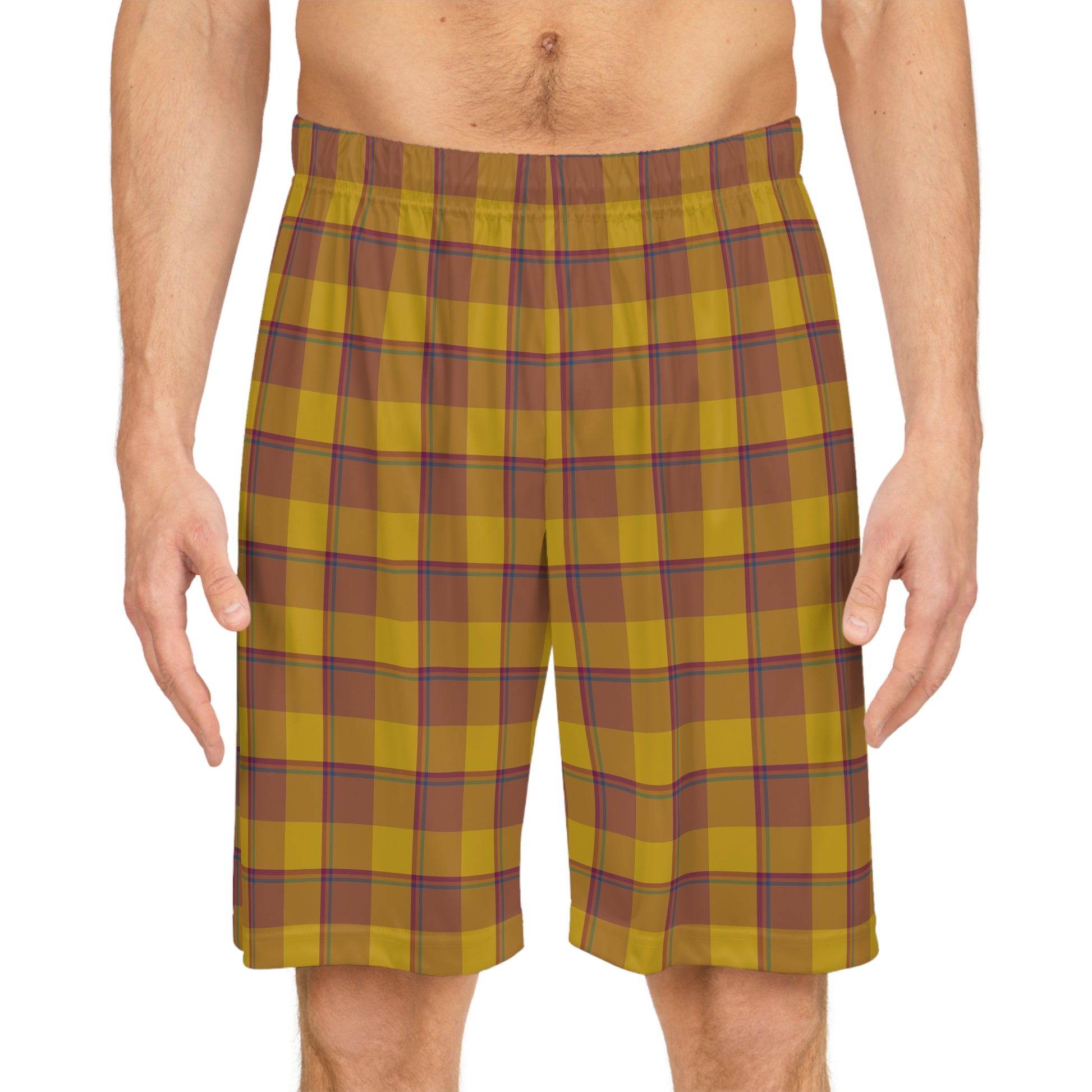 Plaid Basketball Shorts for Athletes, Casual Summer Sports Short, Trendy Activewear, Perfect Gift - Celtic Scents