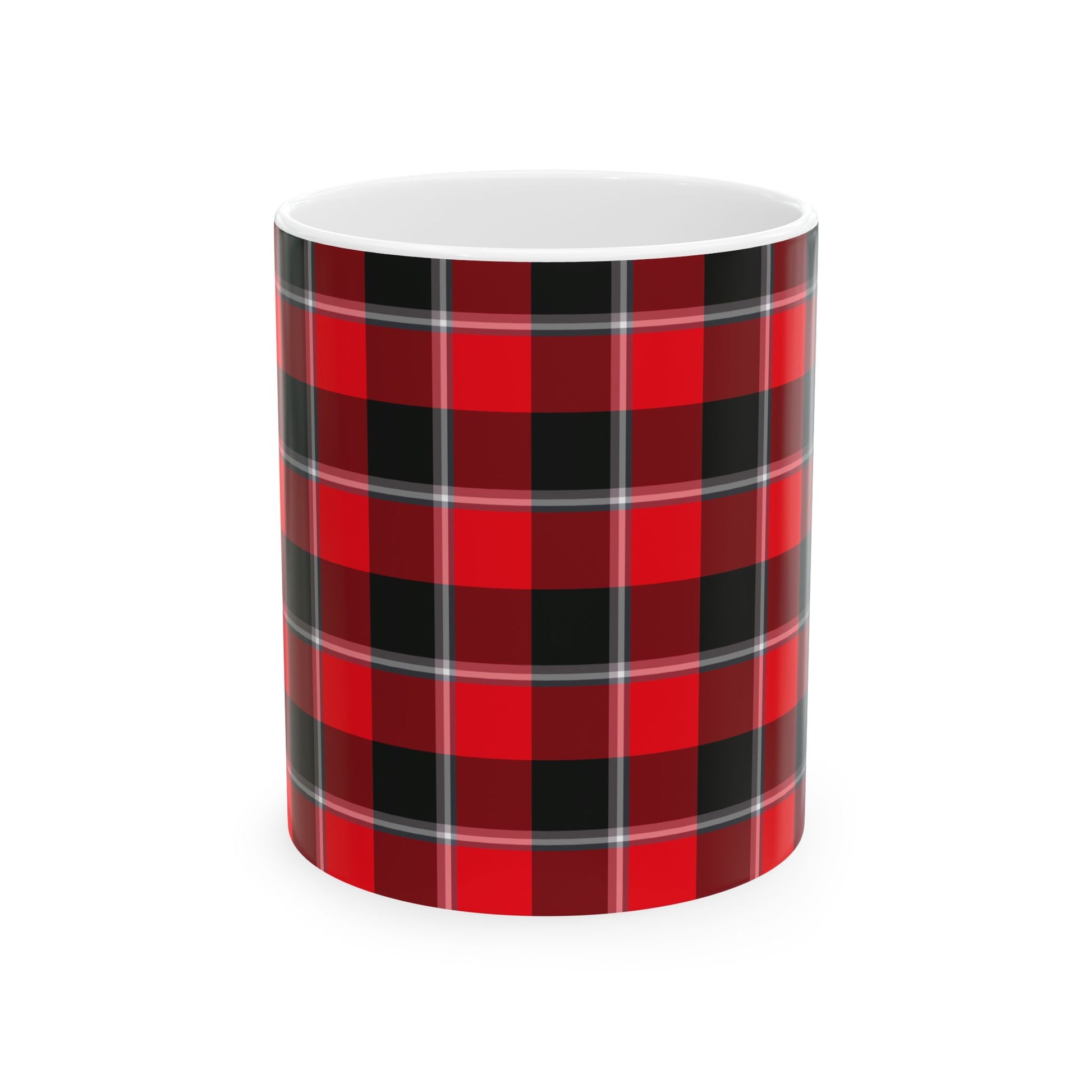 Cozy Plaid Ceramic Mug | Holiday Gift, Coffee Cup, Home Decor, Camper Style, Personalized Mug, Rustic Kitchen Essential - Celtic Scents
