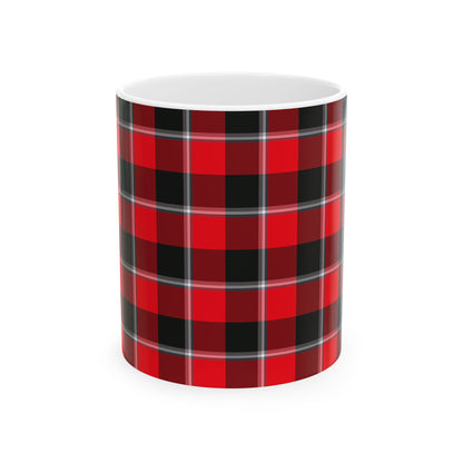 Cozy Plaid Ceramic Mug | Holiday Gift, Coffee Cup, Home Decor, Camper Style, Personalized Mug, Rustic Kitchen Essential - Celtic Scents